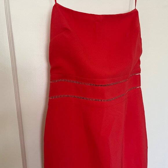 Likely Strapless Dress in Coral Red | Size 2 - Picture 5 of 10